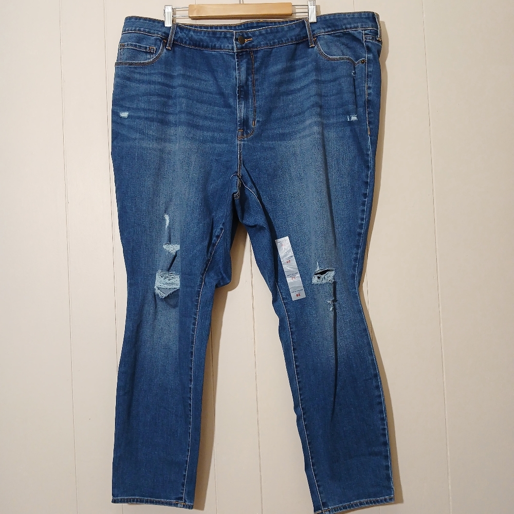 🆕️Old Navy Jeans Pop Icon Skinny Plus Size 26 Blue Mid Rise Stretch